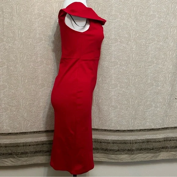 New Karlie Red Shoulder Dress Women Size Large - Picture 9 of 11